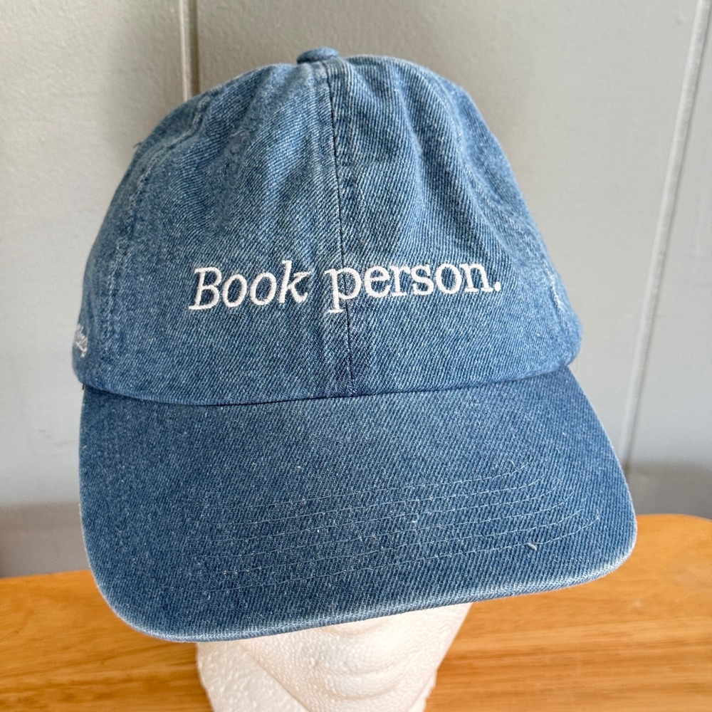 Book of the Month Book Person Denim Dad Hat NWOT Bibliophile Dark Academia Cap